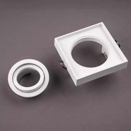 Süllyesztett lámpatest HALOGÉN SPOT TUBE Mozgatható Midi GU10 Lumiled Négyzet Fehér 20mm