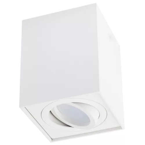 Felületre szerelhető HALOGÉN Spotcső rögzítő AMAT-L GU10 Négyzet Fehér 115mm LUMILED