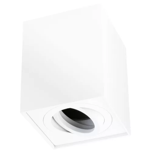 Felületre szerelhető HALOGÉN Spotcső rögzítő AMAT-L GU10 Négyzet Fehér 115mm LUMILED