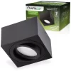 Felületre szerelhető HALOGÉN Spot csőrögzítő AMAT-S Négyzetes Fekete 50mm LUMILED