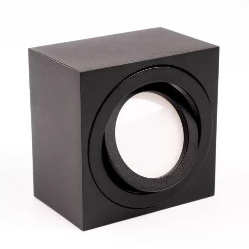 Felületre szerelhető HALOGÉN Spot csőrögzítő AMAT-S Négyzetes Fekete 50mm LUMILED