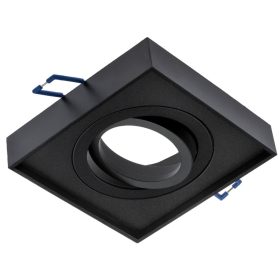   Süllyesztett HALOGÉN TUBE SPOT Mozgatható Midi GU10 Lumiled Square Fekete 20mm