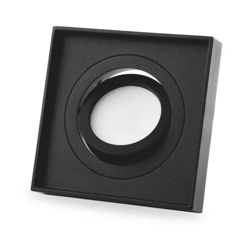 Süllyesztett HALOGÉN TUBE SPOT Mozgatható Midi GU10 Lumiled Square Fekete 20mm