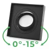 Süllyesztett HALOGÉN TUBE SPOT Mozgatható Midi GU10 Lumiled Square Fekete 20mm