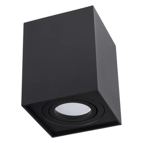 Felületre szerelhető HALOGÉN Spotcső rögzítő AMAT-L GU10 Négyzet Fekete 115mm LUMILED