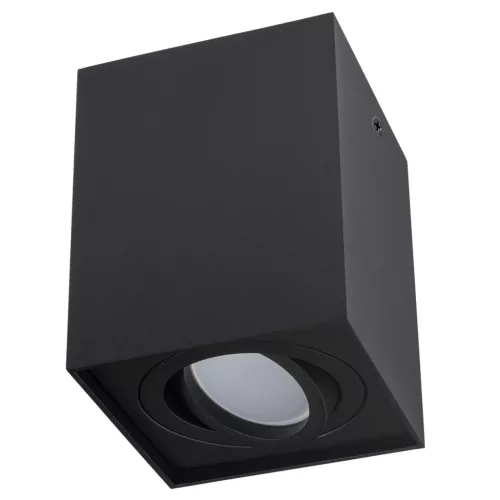 Felületre szerelhető HALOGÉN Spotcső rögzítő AMAT-L GU10 Négyzet Fekete 115mm LUMILED