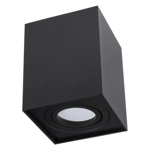 Felületre szerelhető HALOGÉN Spotcső rögzítő AMAT-L GU10 Négyzet Fekete 115mm LUMILED