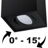 Felületre szerelhető HALOGÉN Spotcső rögzítő AMAT-L GU10 Négyzet Fekete 115mm LUMILED