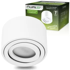   Felületre szerelhető HALOGÉN pontcsöves rögzítő AMAT-S kerek fehér 50mm LUMILED