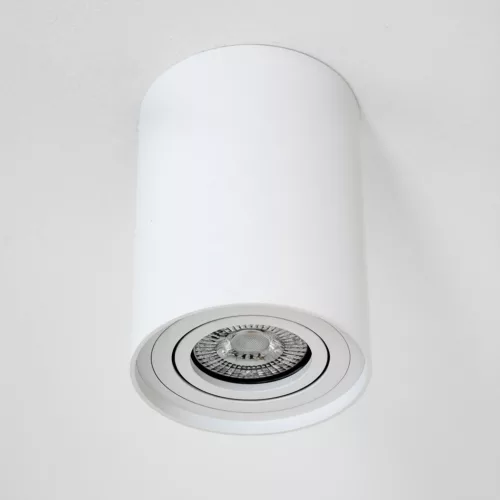 Felületre szerelhető HALOGÉN pontcsöves rögzítő AMAT-L GU10 kerek fehér 115mm LUMILED