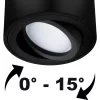 Felületre szerelhető HALOGÉN mozgatható AMAT-S kerek fekete 50mm LUMILED