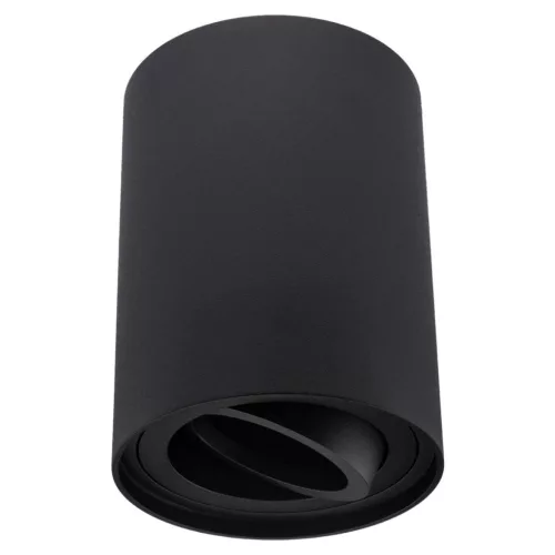 Felületre szerelhető HALOGÉN Spotcső rögzítő AMAT-L GU10 kerek fekete 115mm LUMILED