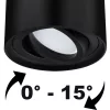 Felületre szerelhető HALOGÉN Spotcső rögzítő AMAT-L GU10 kerek fekete 115mm LUMILED