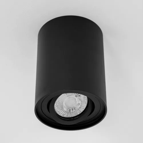 Felületre szerelhető HALOGÉN Spotcső rögzítő AMAT-L GU10 kerek fekete 115mm LUMILED