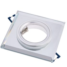   Halogén lámpatest ÜVEG Mennyezeti LED GU10 MR16 fix Ariel négyzet