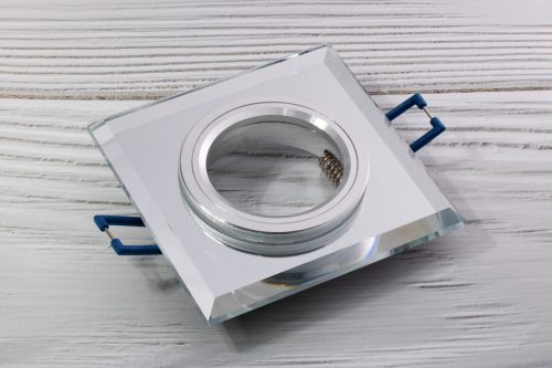 Halogén lámpatest ÜVEG Mennyezeti LED GU10 MR16 fix Ariel négyzet