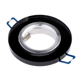   Halogén lámpatest ÜVEG mennyezeti LED GU10 MR16 fix Kerek Ariel fekete