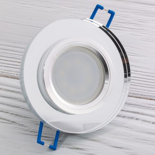 Halogén lámpatest ÜVEG mennyezeti LED GU10 MR16 fix Kerek Ariel átlátszó