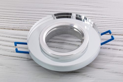 Halogén lámpatest ÜVEG mennyezeti LED GU10 MR16 fix Kerek Ariel átlátszó