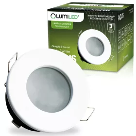   HALOGÉN lámpatest süllyesztett fürdőszobai sofit hermetikus AQUS GU10 LUMILED fehér IP44 ÁLLANDÓ