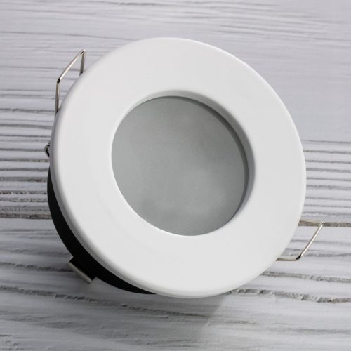 HALOGÉN lámpatest süllyesztett fürdőszobai sofit hermetikus AQUS GU10 LUMILED fehér IP44 ÁLLANDÓ