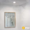 HALOGÉN lámpatest süllyesztett fürdőszobai sofit hermetikus AQUS GU10 LUMILED fehér IP44 ÁLLANDÓ