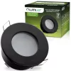 HALOGÉN lámpa süllyesztett fürdőszobai sofit hermetikus AQUS GU10 LUMILED Fekete IP44 RÖGZÍTETT