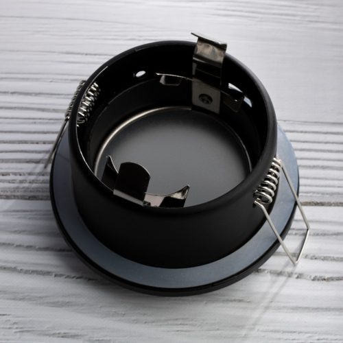 HALOGÉN lámpa süllyesztett fürdőszobai sofit hermetikus AQUS GU10 LUMILED Fekete IP44 RÖGZÍTETT