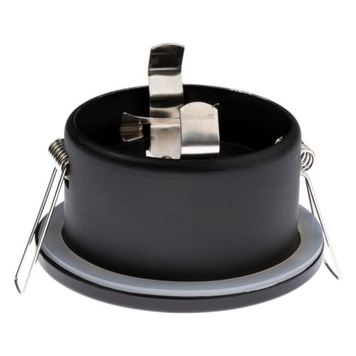 HALOGÉN lámpa süllyesztett fürdőszobai sofit hermetikus AQUS GU10 LUMILED Fekete IP44 RÖGZÍTETT