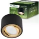 Felületre szerelhető HALOGÉN Spot mozgatható lámpatest AMAT-S INSERT kerek FEKETE-ARANY 52mm LUMILED