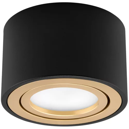 Felületre szerelhető HALOGÉN Spot mozgatható lámpatest AMAT-S INSERT kerek FEKETE-ARANY 52mm LUMILED