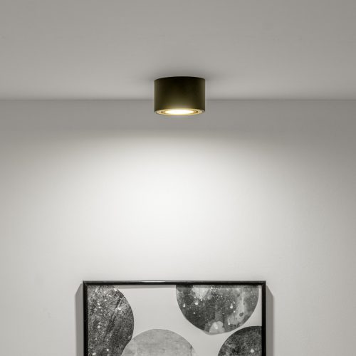 Felületre szerelhető HALOGÉN Spot mozgatható lámpatest AMAT-S INSERT kerek FEKETE-ARANY 52mm LUMILED