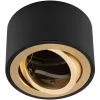 Felületre szerelhető HALOGÉN Spot mozgatható lámpatest AMAT-S INSERT kerek FEKETE-ARANY 52mm LUMILED