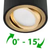 Felületre szerelhető HALOGÉN Spot mozgatható lámpatest AMAT-S INSERT kerek FEKETE-ARANY 52mm LUMILED