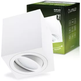   Felületre szerelhető HALOGÉN Spotcsöves rögzítő AMAT-M GU10 LUMILED Négyzet Fehér 84mm