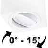 Felületre szerelhető HALOGÉN Spotcsöves rögzítő AMAT-M GU10 LUMILED Négyzet Fehér 84mm