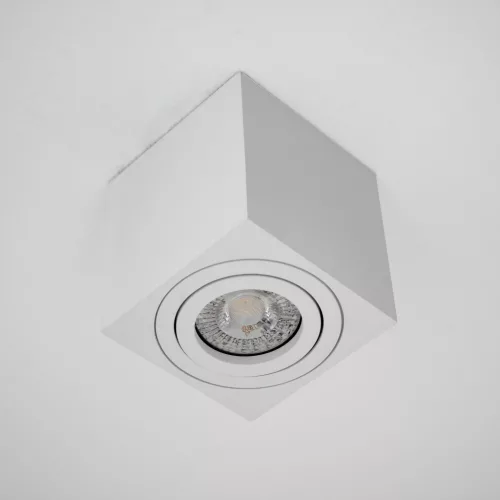 Felületre szerelhető HALOGÉN Spotcsöves rögzítő AMAT-M GU10 LUMILED Négyzet Fehér 84mm