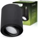 Felületre szerelhető HALOGÉN Spotcső rögzítő AMAT-M GU10 LUMILED kerek fekete 84mm