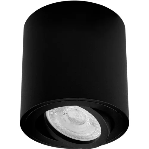 Felületre szerelhető HALOGÉN Spotcső rögzítő AMAT-M GU10 LUMILED kerek fekete 84mm