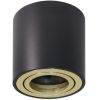 Felületre szerelhető HALOGÉN Spotcső mozgatható AMAT-M GU10 kerek FEKETE-ARANY 84mm LUMILED