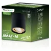 Felületre szerelhető HALOGÉN Spotcső mozgatható AMAT-M GU10 kerek FEKETE-ARANY 84mm LUMILED