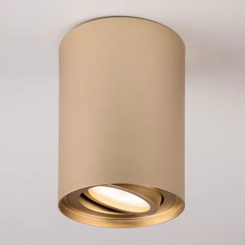 Felületre szerelhető HALOGÉN spot tuba lámpatest állítható kerek arany 115mm AMAT-L LUMILED