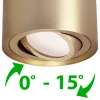 Felületre szerelhető HALOGÉN spot tuba lámpatest állítható kerek arany 115mm AMAT-L LUMILED