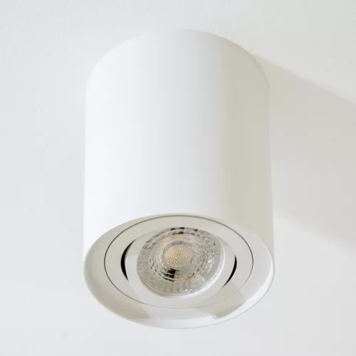 Felületre szerelhető halogén spotlámpa, mozgatható, GU10, kerek, fehér, 125 mm, AMAT-XL LUMILED