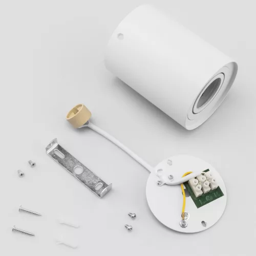 Felületre szerelhető halogén spotlámpa, mozgatható, GU10, kerek, fehér, 125 mm, AMAT-XL LUMILED