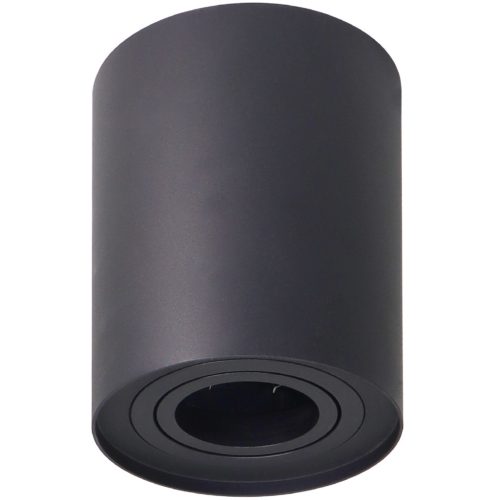 Felületre szerelt HALOGÉN Spotcsöves mozgatható rögzítő AMAT-XL GU10 kerek FEKETE 125mm LUMILED