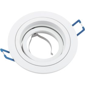   HALOGÉN lámpatest, süllyesztett, mozgatható, GU10 MR16, kerek, fehér, CASSIO LUMILED