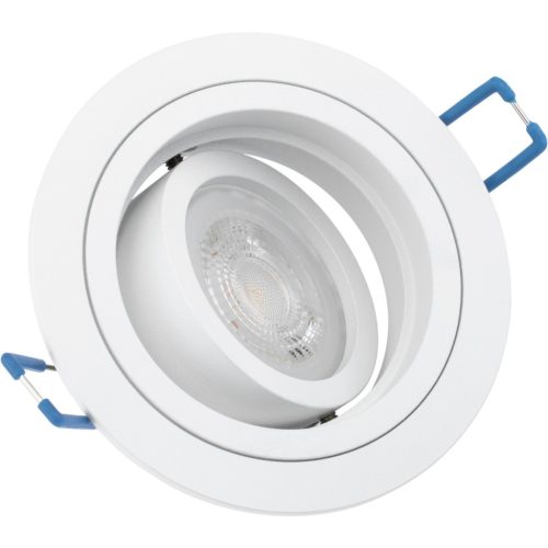 HALOGÉN lámpatest, süllyesztett, mozgatható, GU10 MR16, kerek, fehér, CASSIO LUMILED