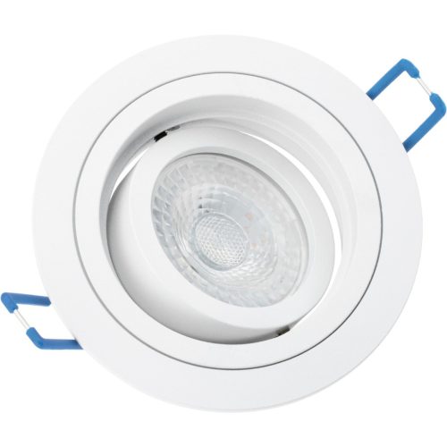 HALOGÉN lámpatest, süllyesztett, mozgatható, GU10 MR16, kerek, fehér, CASSIO LUMILED