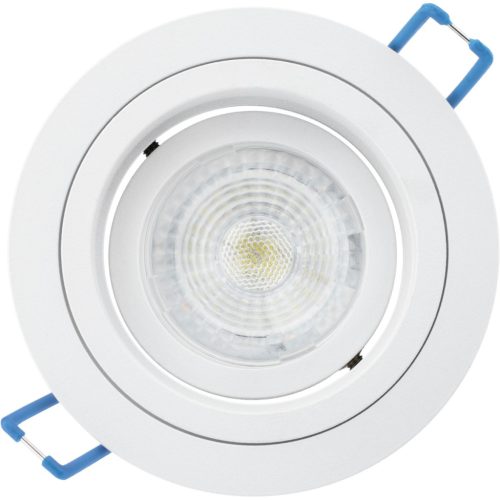 HALOGÉN lámpatest, süllyesztett, mozgatható, GU10 MR16, kerek, fehér, CASSIO LUMILED